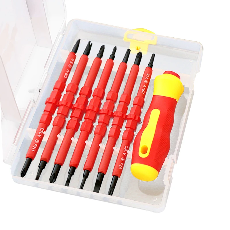 UNT Insulated Screwdriver Set Screw Driver Bit Magnetic Phillips Slotted Screwdr - £218.47 GBP