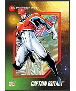 Marvel 1992 Impel Super Heroes Captain Britain Trading Card #17 EUC Slee... - $0.98