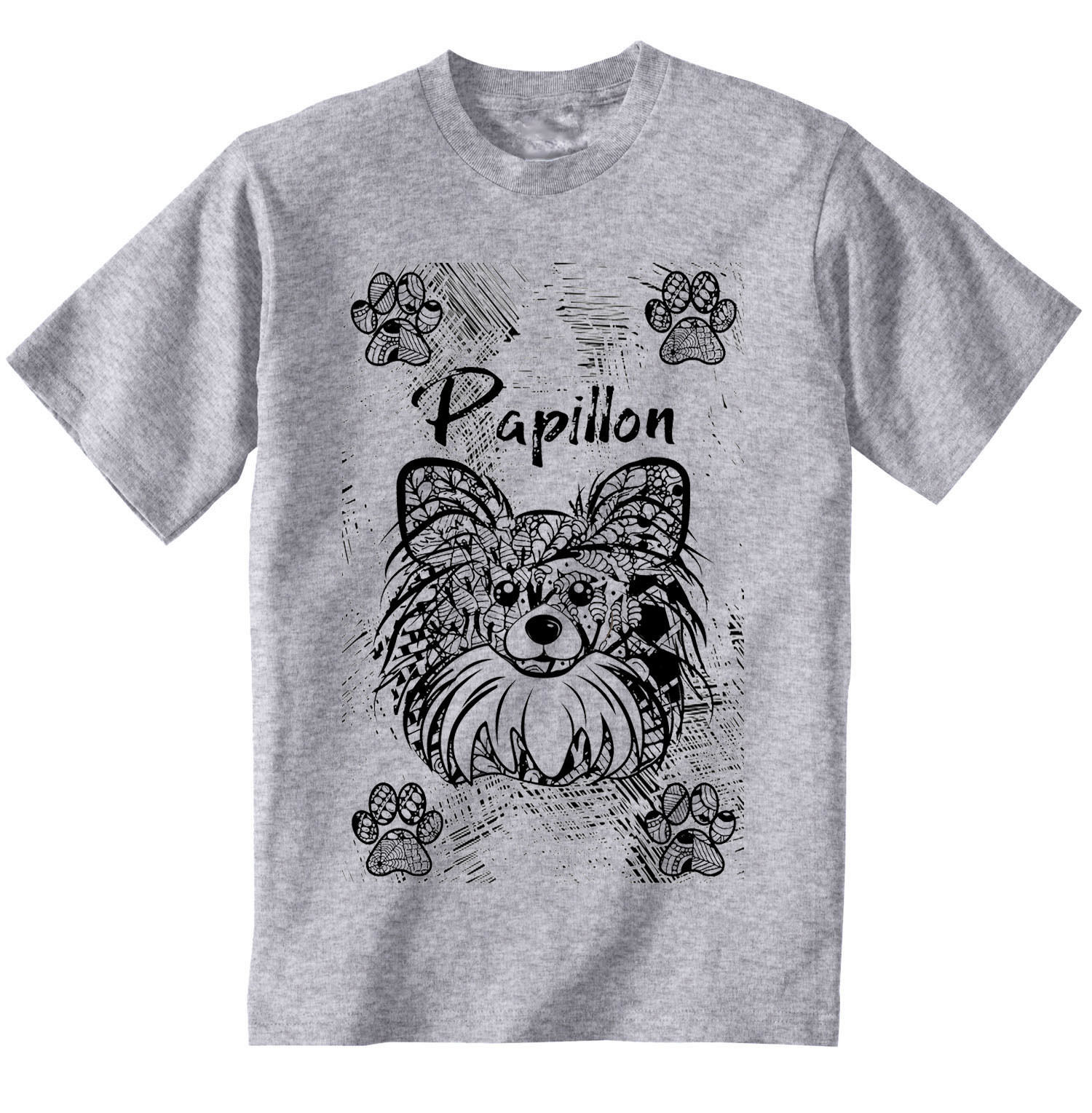 PAPILLON - NEW COTTON GREY TSHIRT - £18.47 GBP