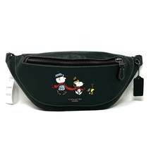 Coach X Peanuts Warren Belt Bag With Snoopy Motif Amazon Green Leather CE618 - £309.94 GBP