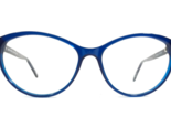 Andy Wolf Eyeglasses Frames 5056 col. g Blue Round Cat Eye Full Rim 54-1... - $187.43