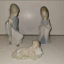 LLADRO Spain Children&#39;s Nativity Mary Joseph and Baby Jesus 3 Pieces Mint - $169.95
