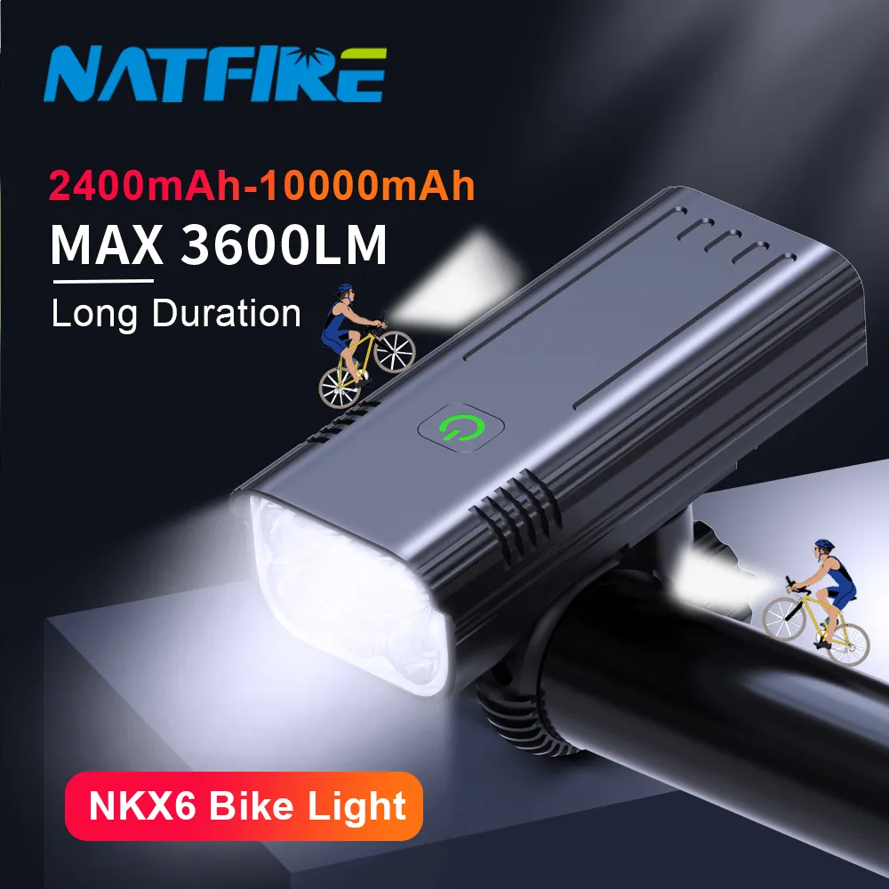 10000mAh 6-8 LED Bike Light USB Rechargeable 3600 Lumens Bike Headlight Super - £24.18 GBP+