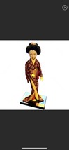 Vintage geisha doll with wooden stand includes description of doll - £33.27 GBP