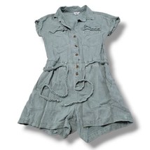 Nicole Miller New York Romper Size XS Casual Linen Lyocell Blend Braided... - $37.85