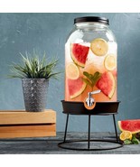 11-Liter Glass Drink Dispenser with Metal Rack - £63.14 GBP