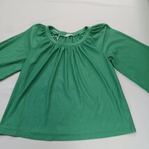 Vintage Koret Round Neck Women’s Green Huge Sleeves Pullover Blouse Chest 41" image 9