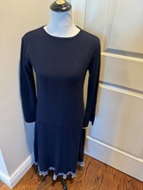 LOW CLASSIC Navy Wool Blend Knit Dress SZ S EUC - $78.21