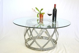 Wine Barrel Ring Coffee Table - Kela - made from retired Napa wine barrel rings. - £603.81 GBP
