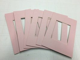 Picture Frame Mat 4x6 for 2.5x3.5 ACEO photo  Sweet Baby Girl Pink SET OF 6 - $6.95
