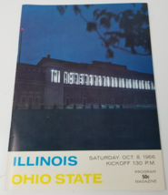 University of Illinois Football Illini Program October 8 1966 Ohio State - £14.38 GBP