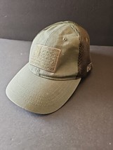 Highland Tactical Hat Cap Olive Green US Flag Mesh Logo Fitted OSFM - $13.65