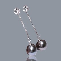 Handmade 10.7mm Purple Black Blue Edison Cultured Pearl Stud and Dangle Earrings - $42.07