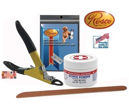 Resco Deluxe Jumbo Large Dog Grooming Nail Clipper KIT-Styptic,File,Extra Blade - £23.97 GBP