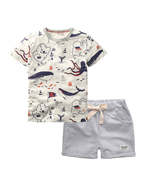 Children&#39;s suit boy&#39;s T-shirt trousers and shorts - £28.76 GBP