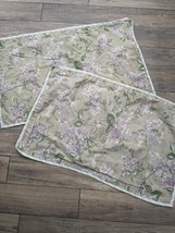 Ralph Lauren American Living king Shams set 2 Lilac Park Floral Tan Purple Green - £40.59 GBP