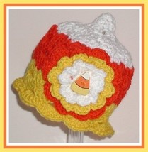 Toddlers Candy Corn Hat, Toddler Halloween Hat, Babies Halloween Hat, Orange Hat - £14.18 GBP