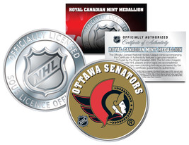 Ottawa Senators Royal Canadian Mint Medallion Nhl Colorized Coin * Licensed * - $8.56