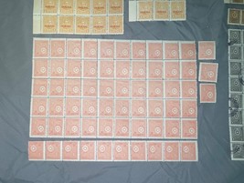 Paraguay Mint & Cancelled Stamp Blocks Lot Officials & Centimos Early Issues image 3