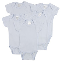 Bambini Medium (12-18 Months) Boys Short Sleeve One Piece 5 Pack 100% Cotton Blu - £17.87 GBP