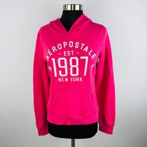 Aeropostale Pink Established 1987 New York Pink Hooded Long Sleeve Sweatshirt M - £24.84 GBP