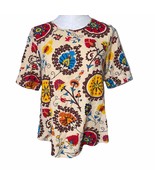 Emery Rose Vintage shirt Floral Print Shirt Pullover Size Large L-26&quot;, b... - £171.43 GBP