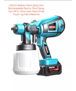 Lithium Battery Electric Paint Spray Gun Rechargeable, All in One - £728.13 GBP