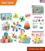 Sensory Bin Baby Toy Set: 28 Pieces of Teething Stacking Blocks &amp; Crab S... - $1,008.82 MXN
