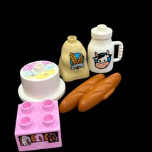 Duplo Bakery Accessory Set With Milk Jug Wheat Bag Cake &amp; Bread Pieces - $9.60
