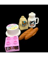 Duplo Bakery Accessory Set With Milk Jug Wheat Bag Cake &amp; Bread Pieces - $177.06 MXN