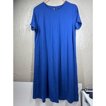 J. JILL Wearever Ballet Sleeve Dress 3/4 Knee Length Stretch Blue Size S... - $511.24 MXN