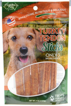 Carolina Prime Turkey Tendon Sticks: All-Natural Protein-Rich Dog Treat - £9.27 GBP+