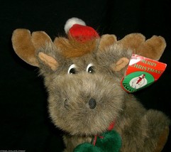 12&quot; VINTAGE 1992 PEOPLE PALS BROWN MOOSE CHRISTMAS STUFFED ANIMAL PLUSH ... - $28.50