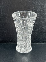 Vintage Lenox Fine Crystal Clear Bud Vase Small 4&quot; Tall Starburst Pattern - $14.85