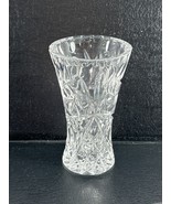 Vintage Lenox Fine Crystal Clear Bud Vase Small 4&quot; Tall Starburst Pattern - £11.73 GBP