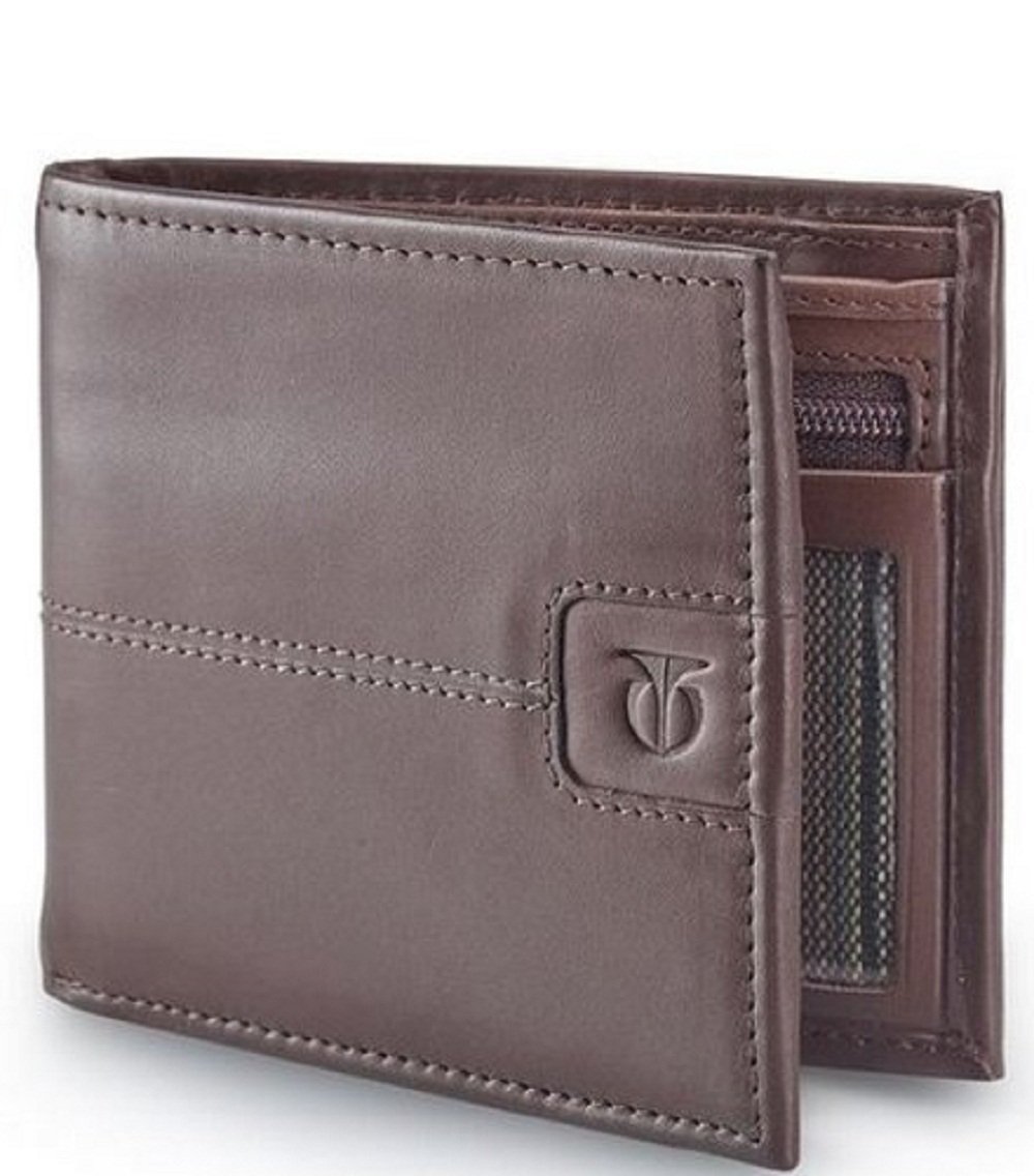 TITAN Brown Leather Men&#39;s Wallet  - $45.99