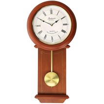 Bedford Clock Collection Olivia 24.5 Inch Cherry Wood Chiming Pendulum Wall Clo - £106.89 GBP