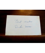 DUKE MAAS BEST WISHES 1961 WSC NEW YORK YANKEES SIGNED AUTO INDEX CARD J... - €429,86 EUR