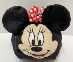 Disney Minnie Mouse Plush Squishy Ball Pink White Polka Dot Bow 6 in - $8.64