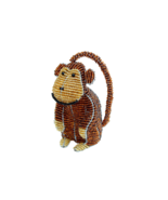 Handmade Beaded Baby Monkey – Haitian Artisan Animal Figurine. - $37.70