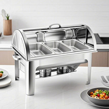 SOGA 3L Triple Tray Stainless Steel Chafing Food Warmer Catering Dish - $2,475.55 MXN