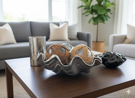 Nautica - Sea Shells Decorative Bowl Resin Clam Shell Bowl Beach Decorat... - $7,410.57 MXN