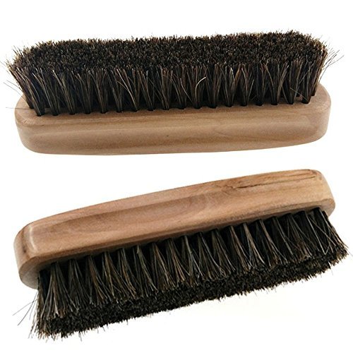 Bluemoona 1 pc - Professional Boot Shoe Shine Brush Polish Applicator 100% Horse