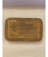 The College Brand Crystallized Ginger 4&quot; Tin *Pre-Owned w/Rust &amp; Wear* c2 - $11.99