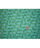  Green Blue Checkerboard Cotton Fabric Sewing Quilting Crafts 1.94 yards - $14.99