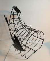 Cornucopia With Leaves Ornamental Made of Wire 13" Tall image 2