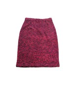 St John Collection Boucle Knit Skirt Marie Gray Sz 10 USA Made Red Purpl... - £100.78 GBP