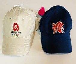 Olympics 2018 Bejjing 2012 London Ball Hat NEW with tags adjustable Lot Of 2 - £12.89 GBP
