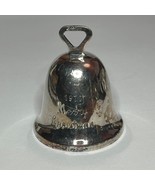 Bridalane Silver Christmas Bell 1976 5 Golden Rings - $14.85