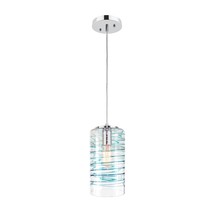 Aster Modern 1-Light Pendant Ceiling Light Fixture With Hand Blown Seeded Glass  - £64.86 GBP